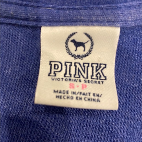 PINK Blue tee size S - Picture 3 of 3